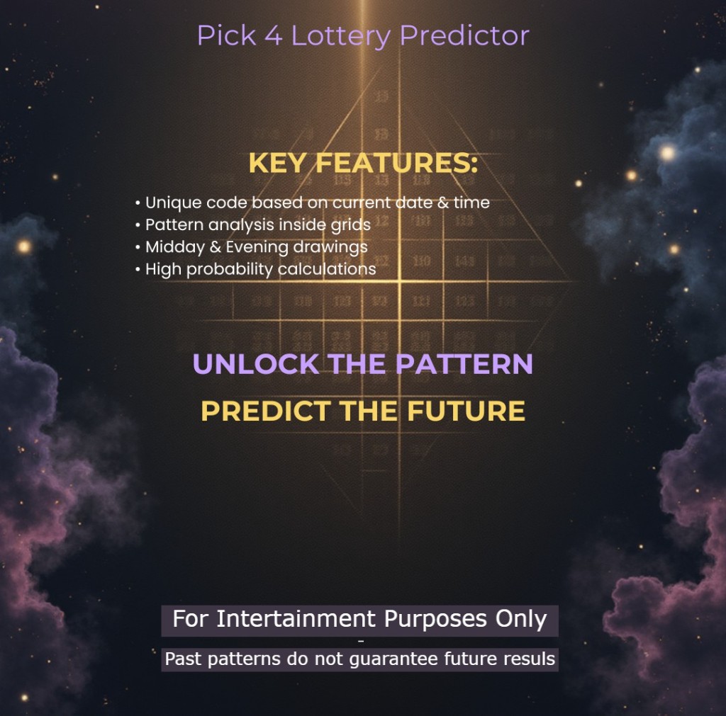 The Oracle Pic 4: grid-based number review and pattern visualization for informational and entertainment purposes only.
